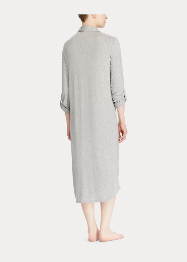 Piżama Ralph Lauren Stretch Modal Nightgown Damskie Szare | BRRN3344