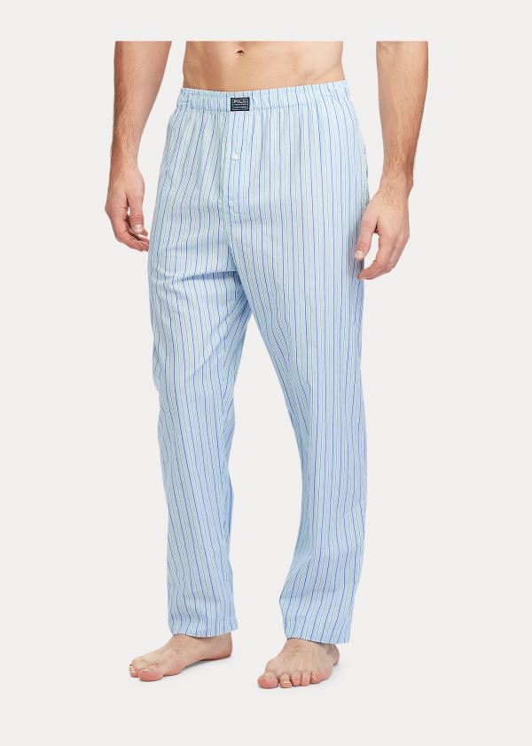 Piżama Ralph Lauren Striped Pajama Pant Męskie Niebieskie | XGZF4868