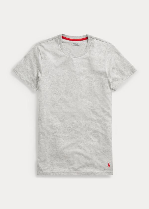 Piżama Ralph Lauren Supreme Comfort Crewneck Tee Męskie Szare | AHUQ6033