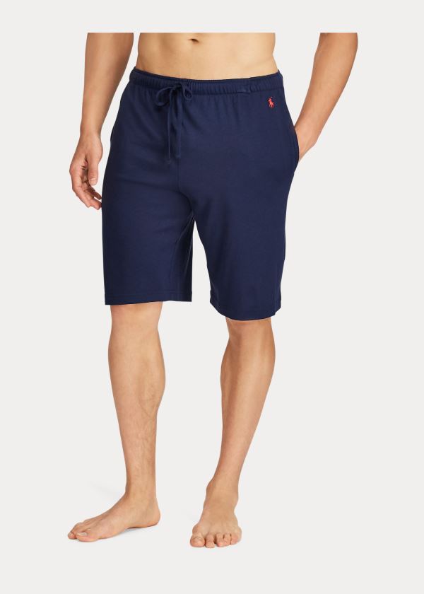 Piżama Ralph Lauren Supreme Comfort Sleep Short Męskie Granatowe | AQWC3550