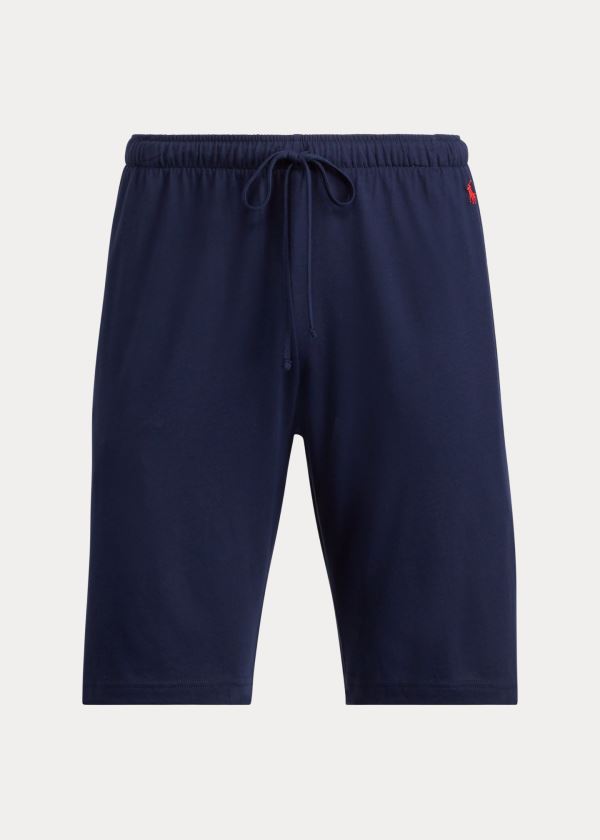 Piżama Ralph Lauren Supreme Comfort Sleep Short Męskie Granatowe | AQWC3550