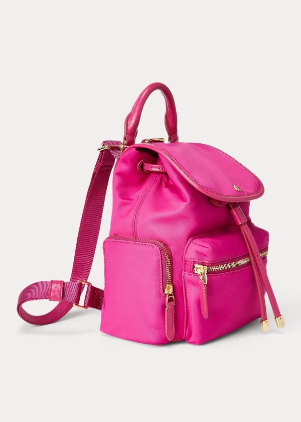 Plecaki Ralph Lauren Nylon Keely Small Backpack Damskie Jasny Fuksja | RGHL0924