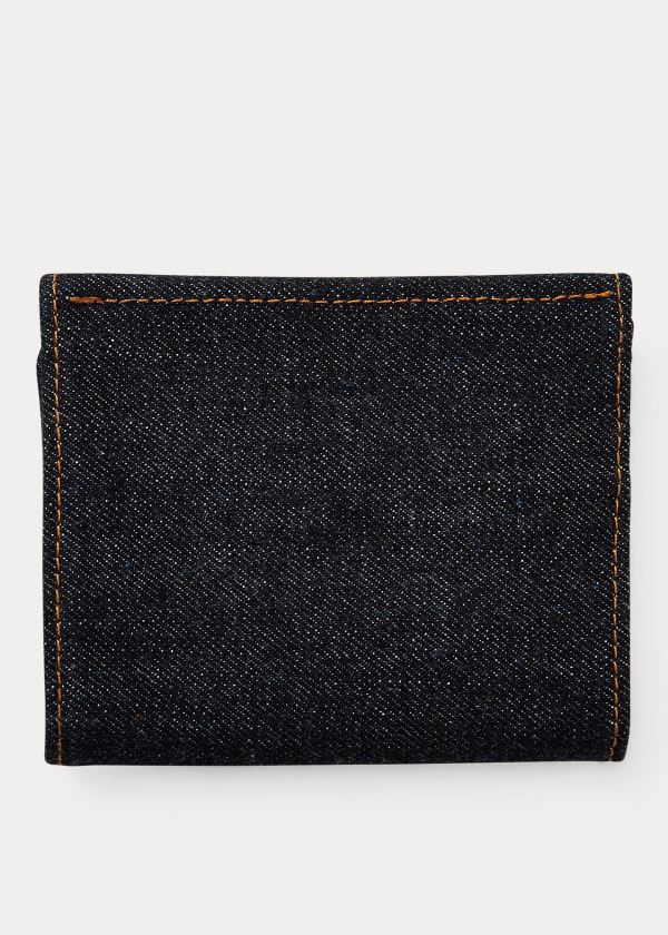 Portfele Ralph Lauren Indigo Denim Billfold Wallet Damskie Indygo | FOMF0190