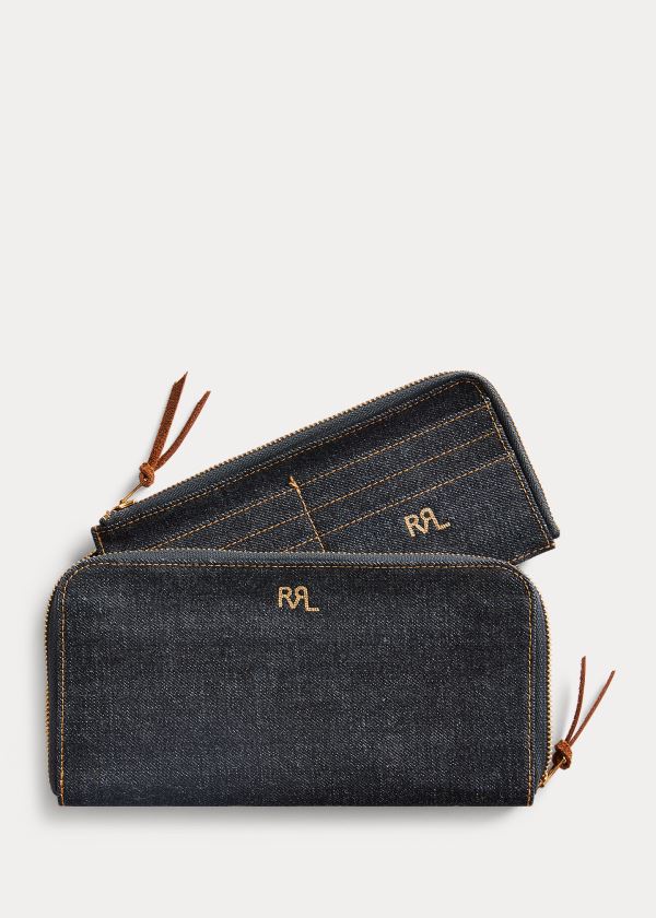 Portfele Ralph Lauren Indigo Denim Travel Wallet Damskie Indygo | OYJU5371