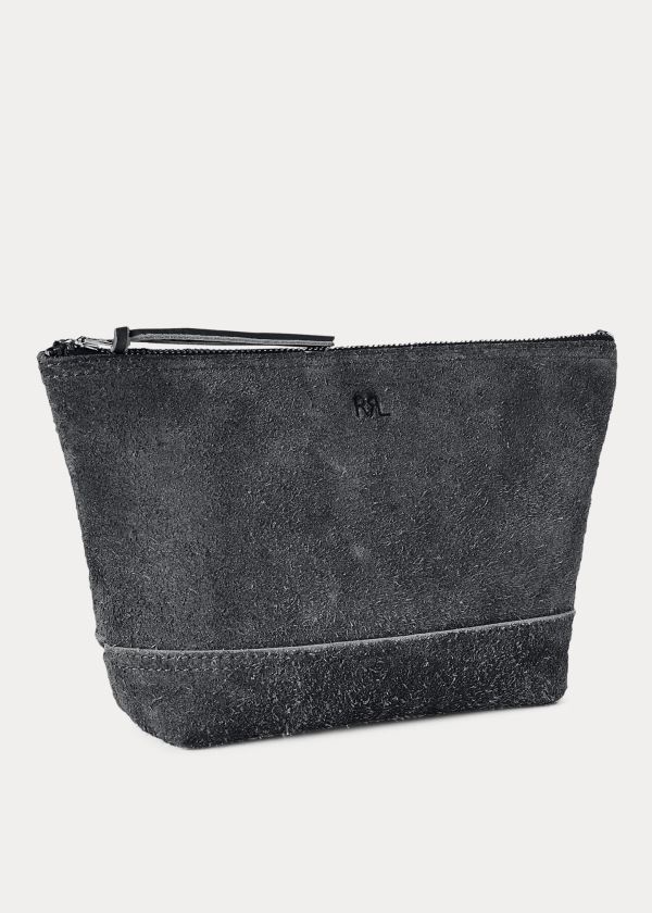 Portfele Ralph Lauren Indigo Roughout Suede Pouch Męskie Indygo | ALLH3202