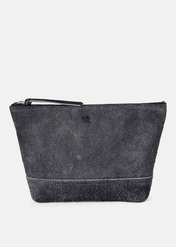 Portfele Ralph Lauren Indigo Roughout Suede Pouch Męskie Indygo | ALLH3202