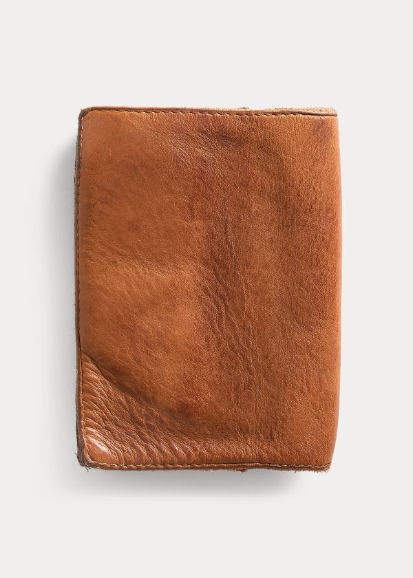 Portfele Ralph Lauren Leather Passport Wallet Męskie Ciemny Brązowe Indygo | VYTX8381