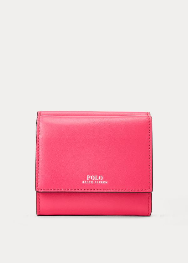 Portfele Ralph Lauren Nappa Leather Wallet Damskie Różowe | TMBI0755