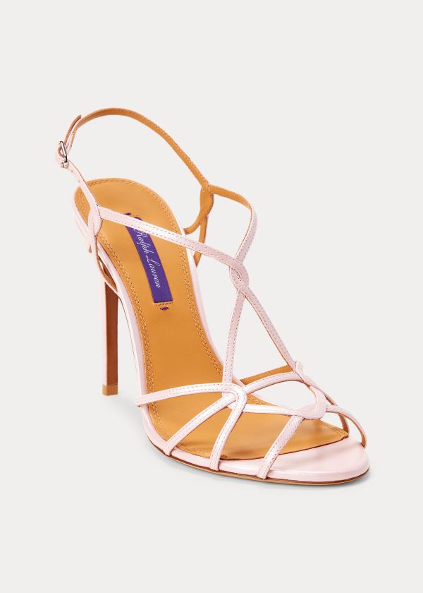 Sandały Ralph Lauren Bladine Lambskin Sandal Damskie Różowe | HVOQ9643