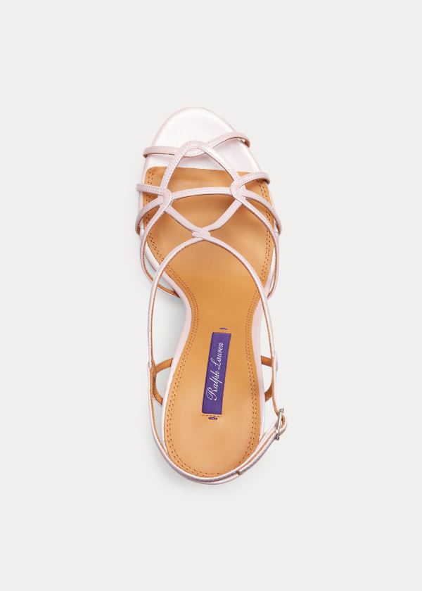 Sandały Ralph Lauren Bladine Lambskin Sandal Damskie Różowe | HVOQ9643