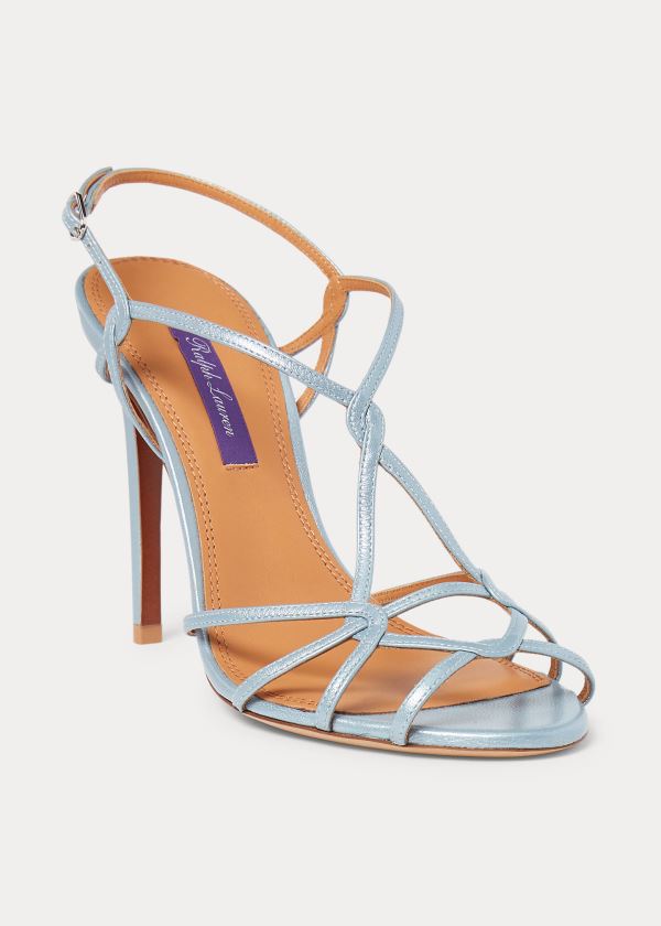 Sandały Ralph Lauren Bladine Lambskin Sandal Damskie Głęboka Niebieskie | TSJI1557