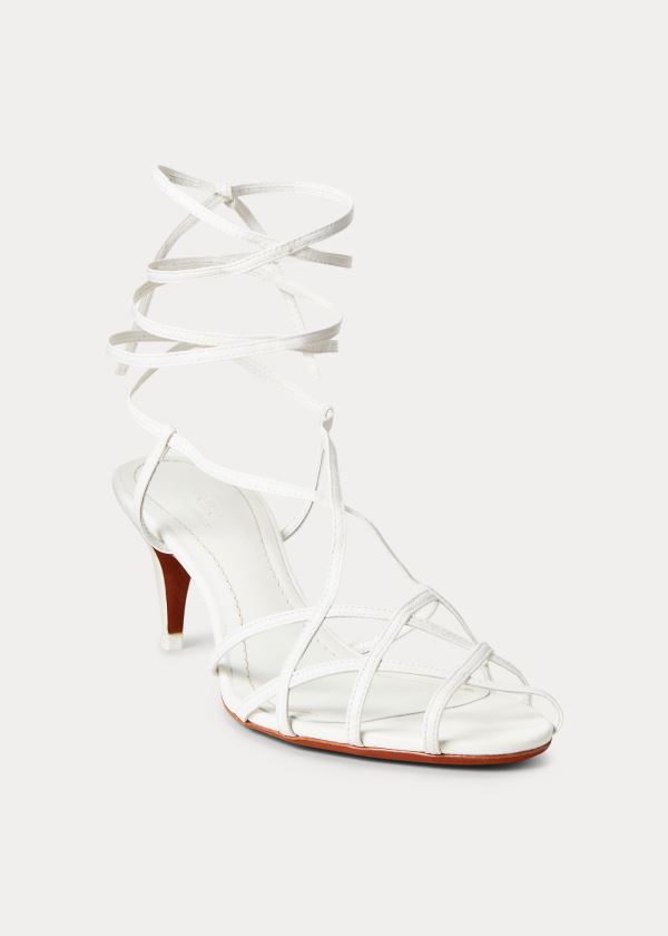 Sandały Ralph Lauren Deana Leather Sandal Damskie Białe | RBMF6676