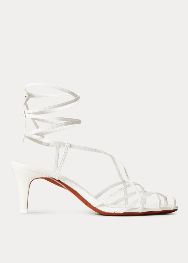 Sandały Ralph Lauren Deana Leather Sandal Damskie Białe | RBMF6676