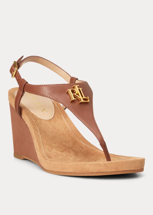 Sandały Ralph Lauren Jeannie Sandal Damskie Brązowe | PKFH3134