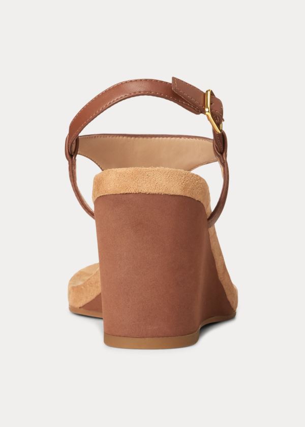 Sandały Ralph Lauren Jeannie Sandal Damskie Brązowe | PKFH3134