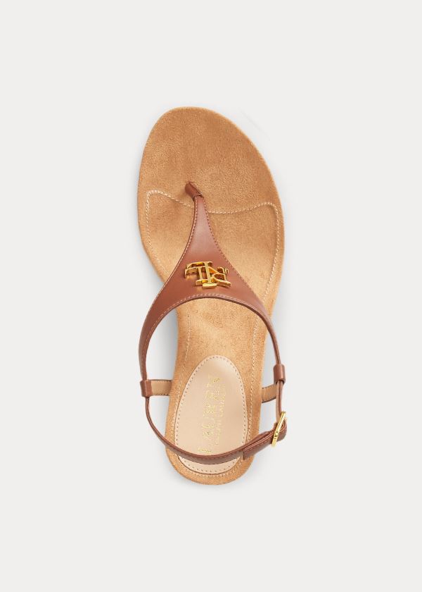 Sandały Ralph Lauren Jeannie Sandal Damskie Brązowe | PKFH3134