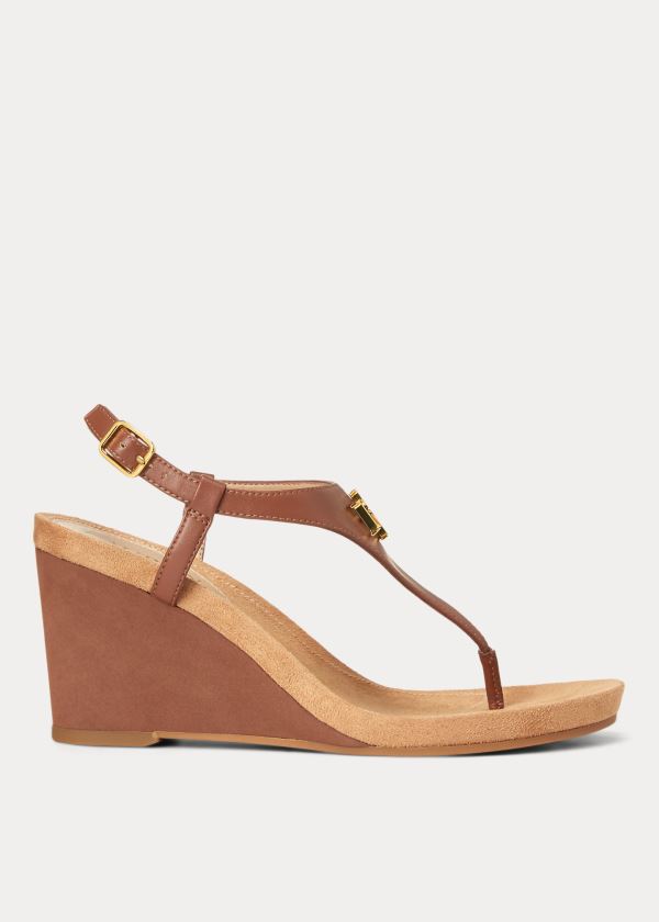 Sandały Ralph Lauren Jeannie Sandal Damskie Brązowe | PKFH3134