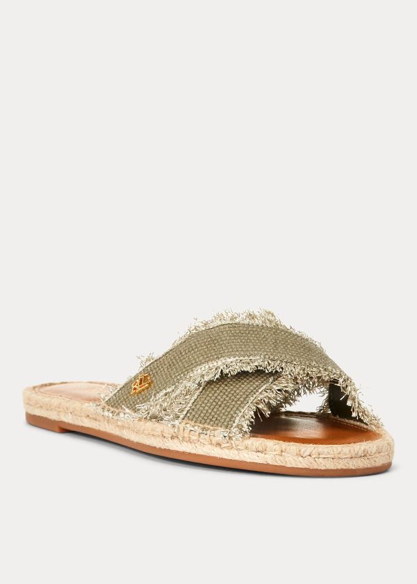 Sandały Ralph Lauren Marni Canvas Sandal Damskie Oliwkowe | IDXE7437