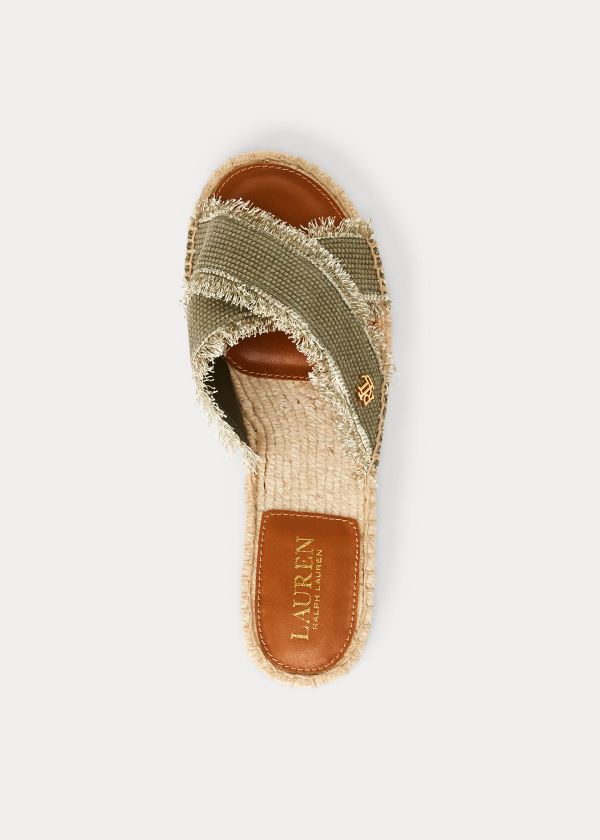 Sandały Ralph Lauren Marni Canvas Sandal Damskie Oliwkowe | IDXE7437