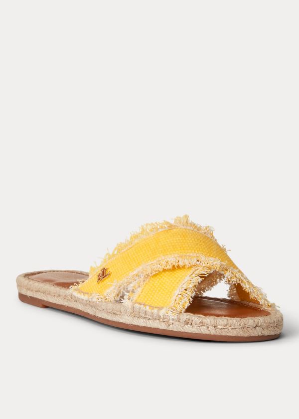 Sandały Ralph Lauren Marni Canvas Sandal Damskie Żółte | SGEG7257