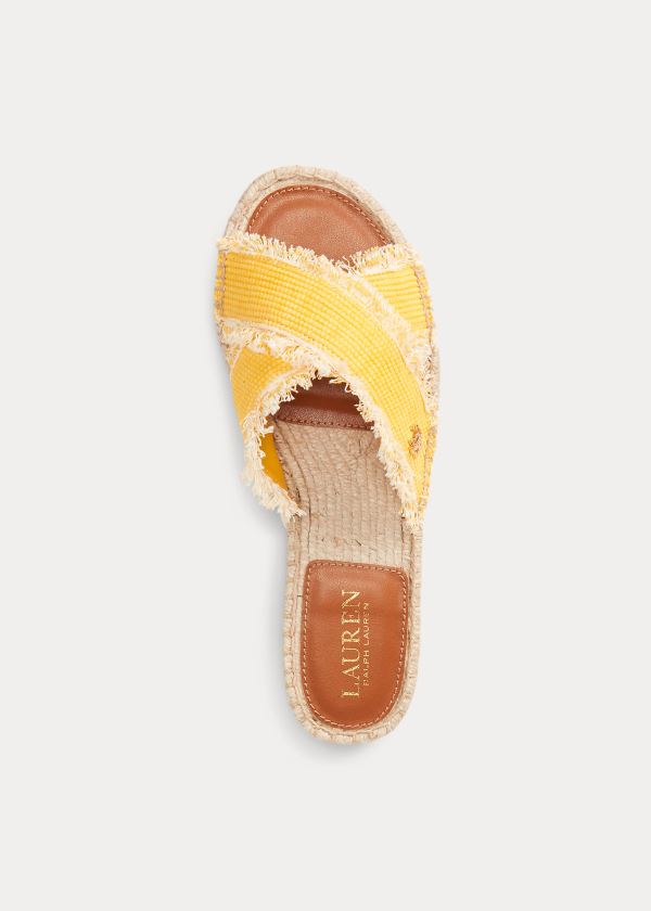 Sandały Ralph Lauren Marni Canvas Sandal Damskie Żółte | SGEG7257