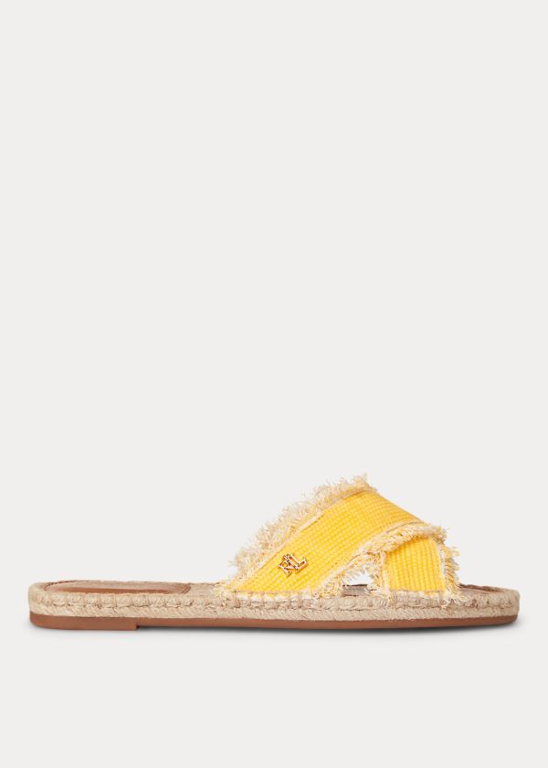 Sandały Ralph Lauren Marni Canvas Sandal Damskie Żółte | SGEG7257