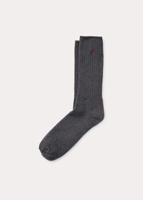 Skarpetki Ralph Lauren Cotton-Blend Crew Socks Męskie Jasny Szare | WWEC2341