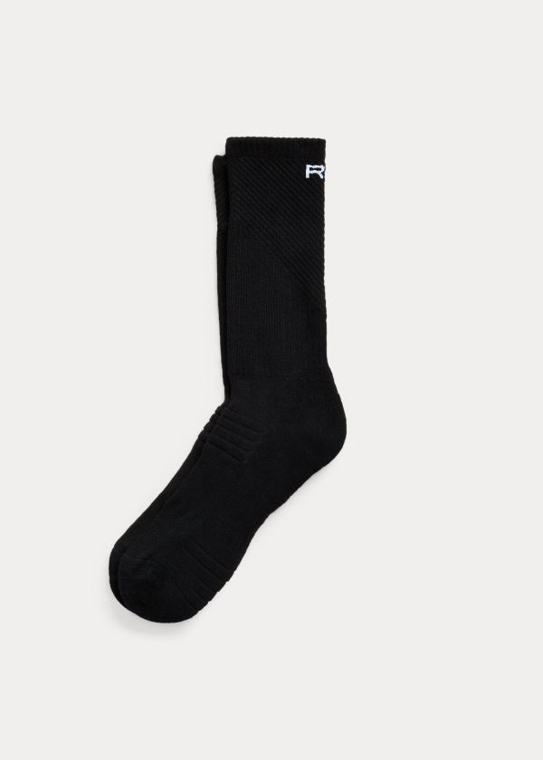 Skarpetki Ralph Lauren Performance Crew Socks Męskie Czarne | BWGT0728