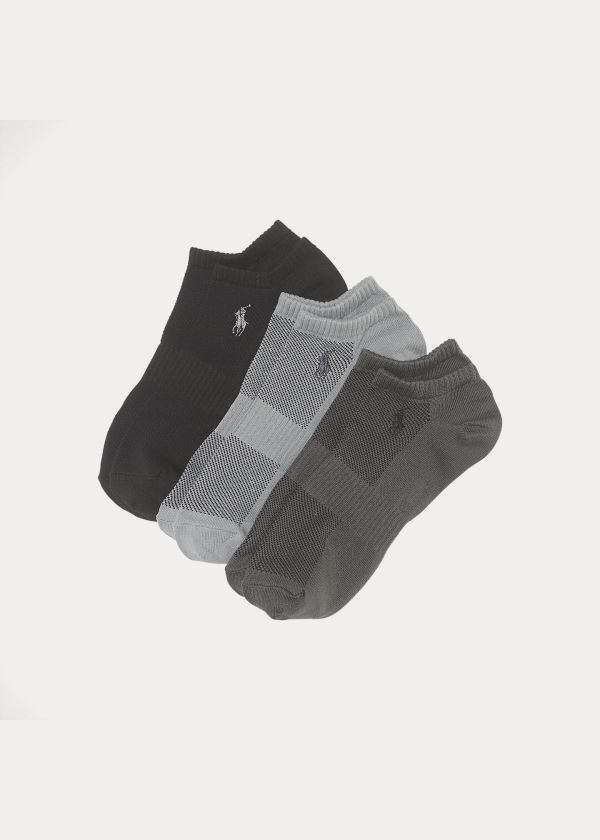 Skarpetki Ralph Lauren Sport Sock 3-Pack Męskie Szare Kolorowe | AJLP6931