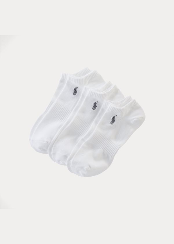 Skarpetki Ralph Lauren Sport Sock 3-Pack Męskie Białe | FOGM9246