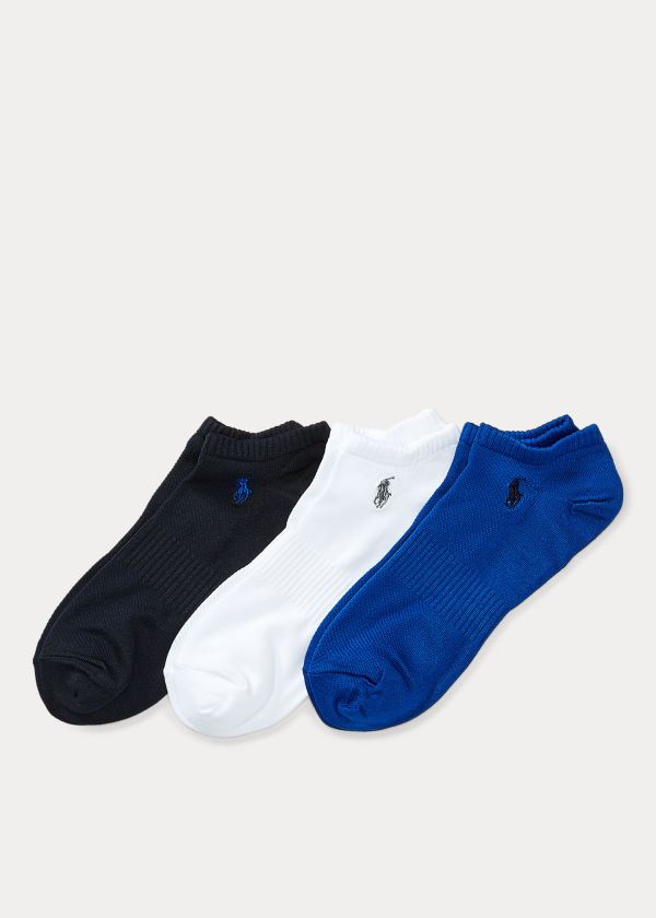 Skarpetki Ralph Lauren Sport Sock 3-Pack Męskie Królewski Niebieski Niebieskie | CAQI4658