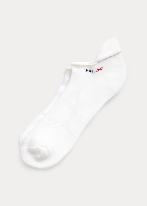 Skarpetki Ralph Lauren Wool-Blend Low-Cut Socks Męskie Białe | SDPH8772