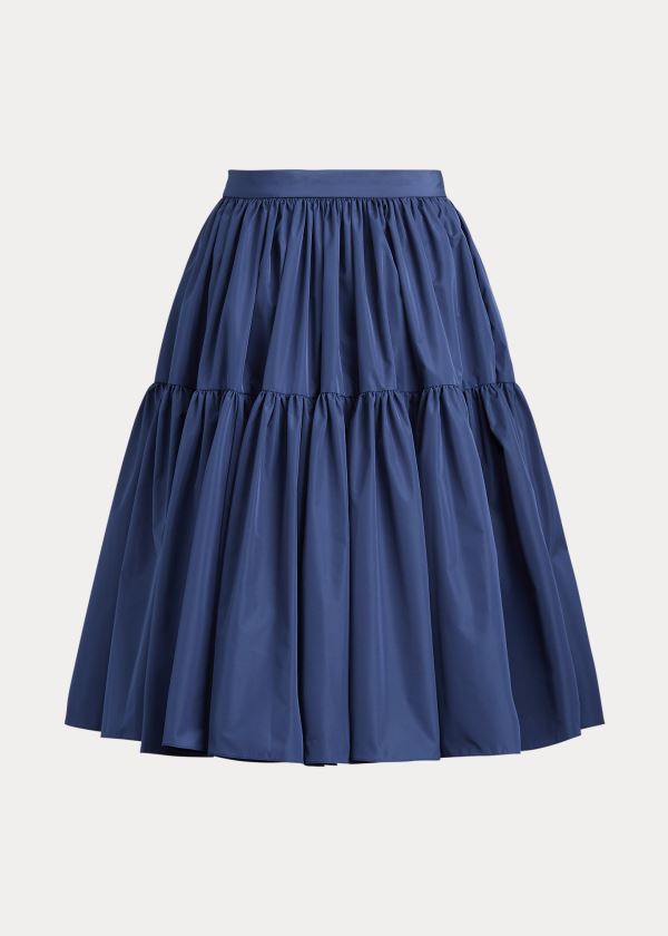 Spódnice Ralph Lauren Addie Taffeta Skirt Damskie Jasny Granatowe | TGQY9730