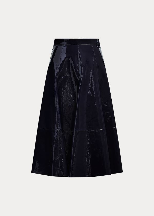 Spódnice Ralph Lauren Clyde Patent Leather Skirt Damskie Granatowe | BQWP3610