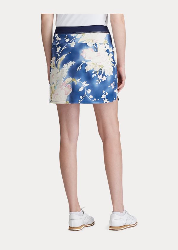 Spódnice Ralph Lauren Floral Stretch Golf Skort Damskie Niebieskie Kremowe | NBQY7846