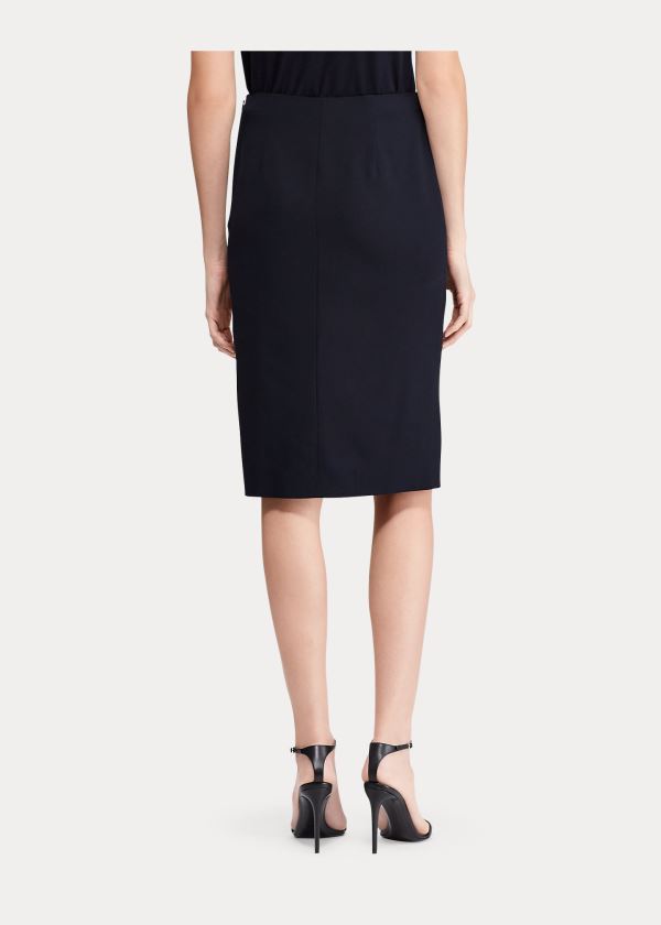 Spódnice Ralph Lauren Ophelie Wool-Blend Skirt Damskie Czarne | UAAE9291