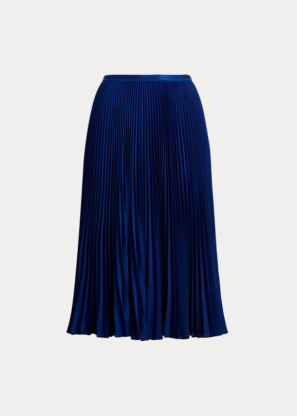 Spódnice Ralph Lauren Pleated Midi Skirt Damskie Granatowe | NXTZ7044