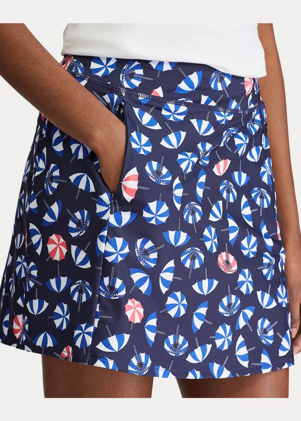 Spódnice Ralph Lauren Print Flounce Golf Skort Damskie Granatowe Kolorowe | HVJM5265