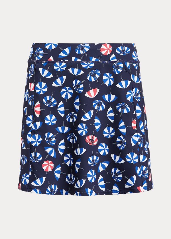 Spódnice Ralph Lauren Print Flounce Golf Skort Damskie Granatowe Kolorowe | HVJM5265