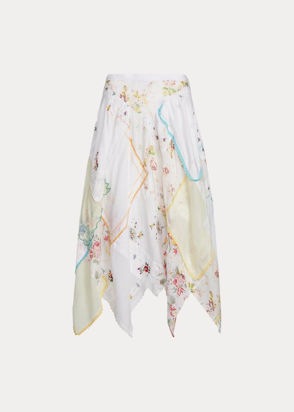 Spódnice Ralph Lauren Quilted Handkerchief Skirt Damskie Białe | NRFY2571