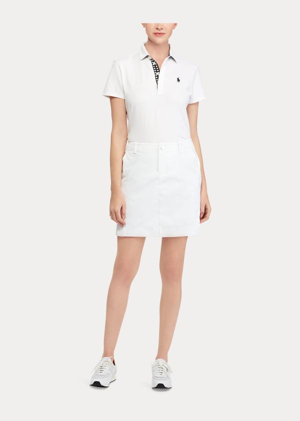 Spódnice Ralph Lauren Stretch Satin Golf Skort Damskie Białe | XFMG9869