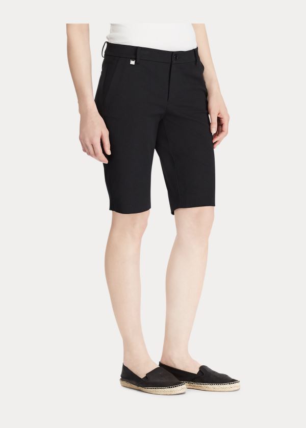 Spodenki Ralph Lauren Bi-Stretch Twill Short Damskie Czarne | CLRX8977