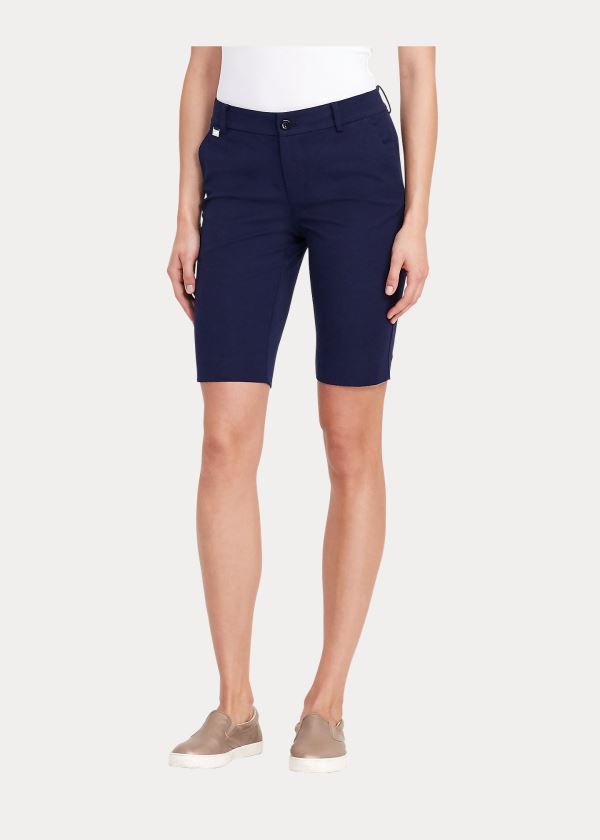 Spodenki Ralph Lauren Bi-Stretch Twill Short Damskie Granatowe | WYXN2340