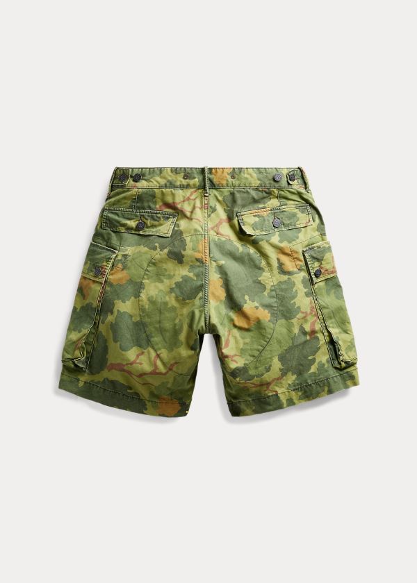 Spodenki Ralph Lauren Camo Cotton Poplin Cargo Short Męskie Zielone Camo | GPXN7738