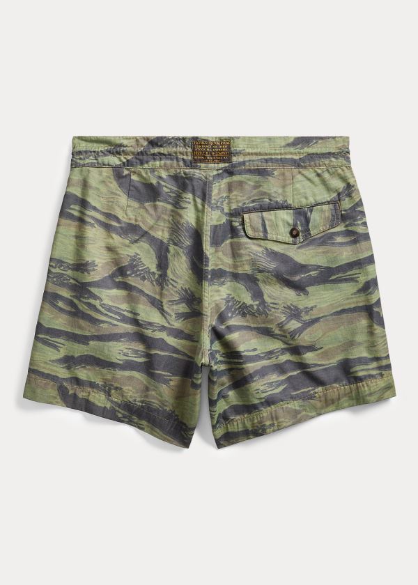 Spodenki Ralph Lauren Camouflage Twill Short Męskie Oliwkowe | EICN2783