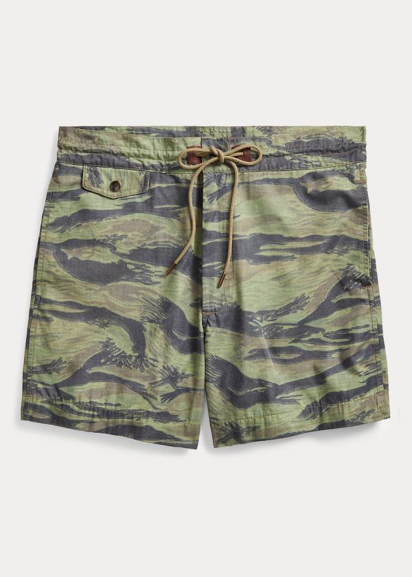 Spodenki Ralph Lauren Camouflage Twill Short Męskie Oliwkowe | EICN2783