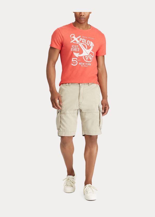 Spodenki Ralph Lauren Classic Fit Cargo Short Męskie Brązowe | FOSI1372