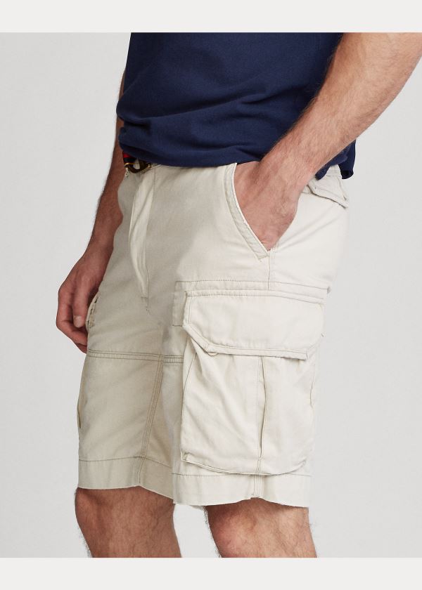 Spodenki Ralph Lauren Classic Fit Cargo Short Męskie Beżowe | FNAS1957