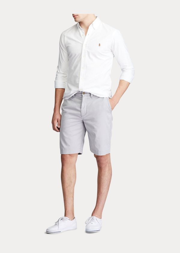 Spodenki Ralph Lauren Classic Fit Chino Short Męskie Szare | WZPK9952