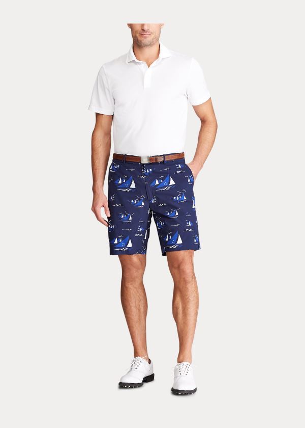 Spodenki Ralph Lauren Classic Fit Golf Trunk Męskie Granatowe Kolorowe | RZJQ4297